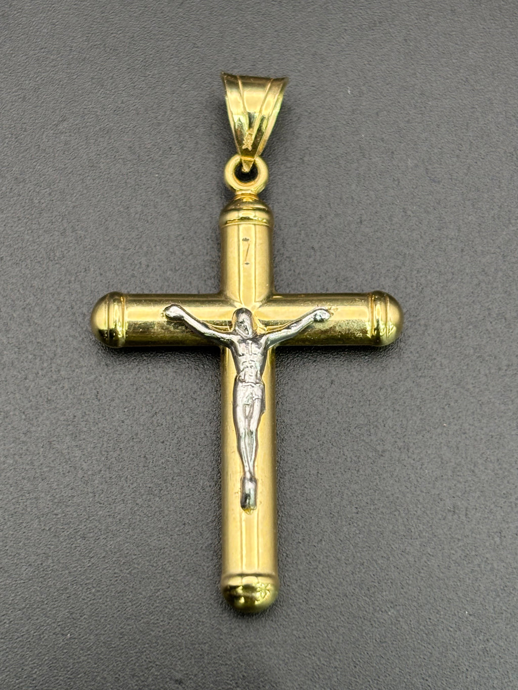 14k Solid Gold Jesus Cross Pendant