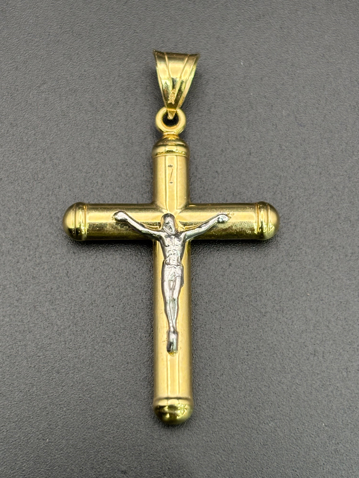 14k Solid Gold Jesus Cross Pendant