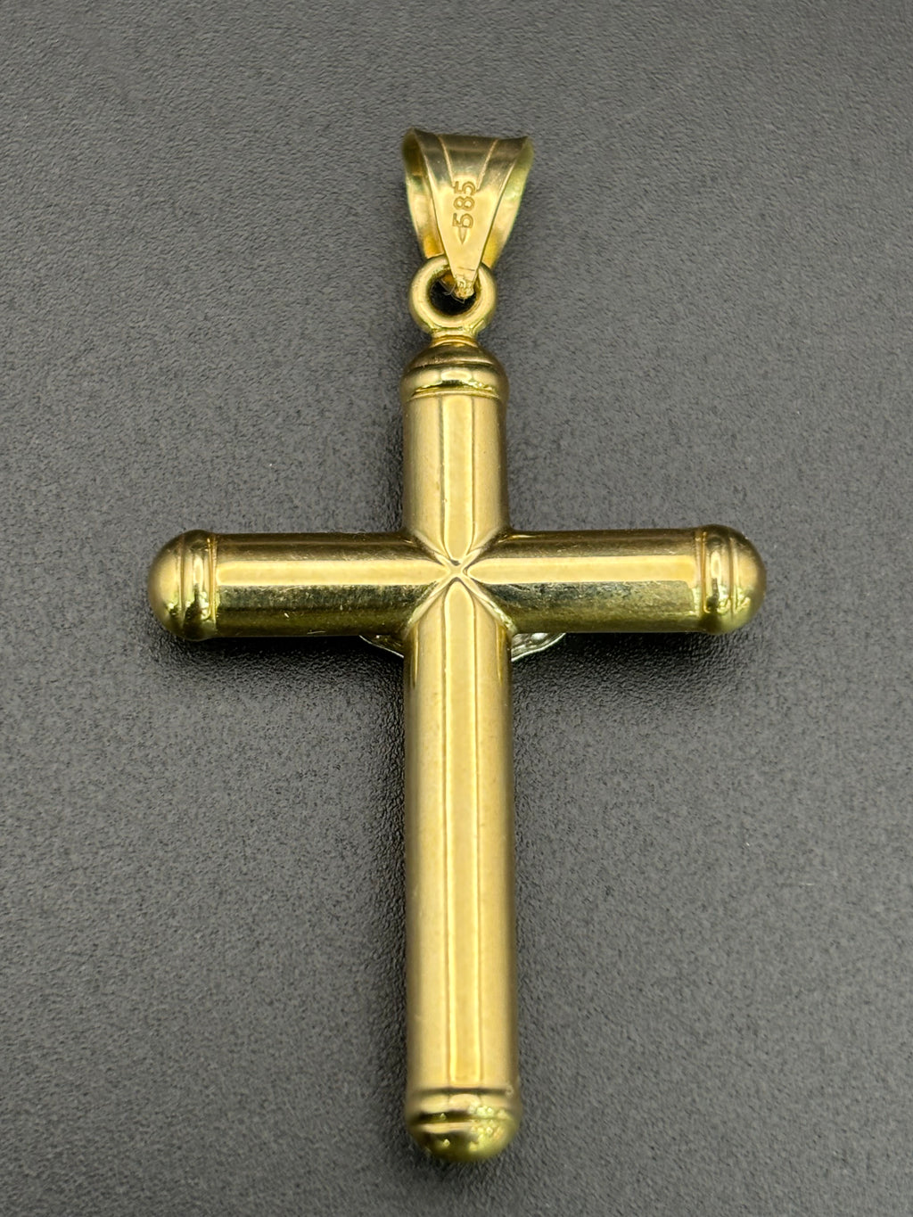 14k Solid Gold Jesus Cross Pendant