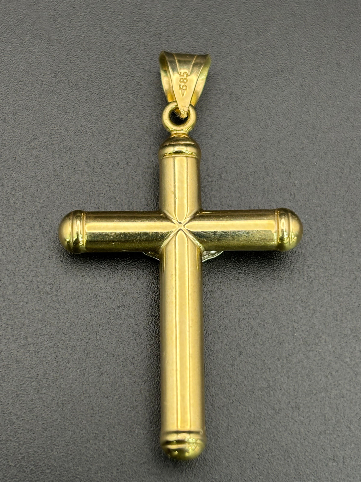 14k Solid Gold Jesus Cross Pendant