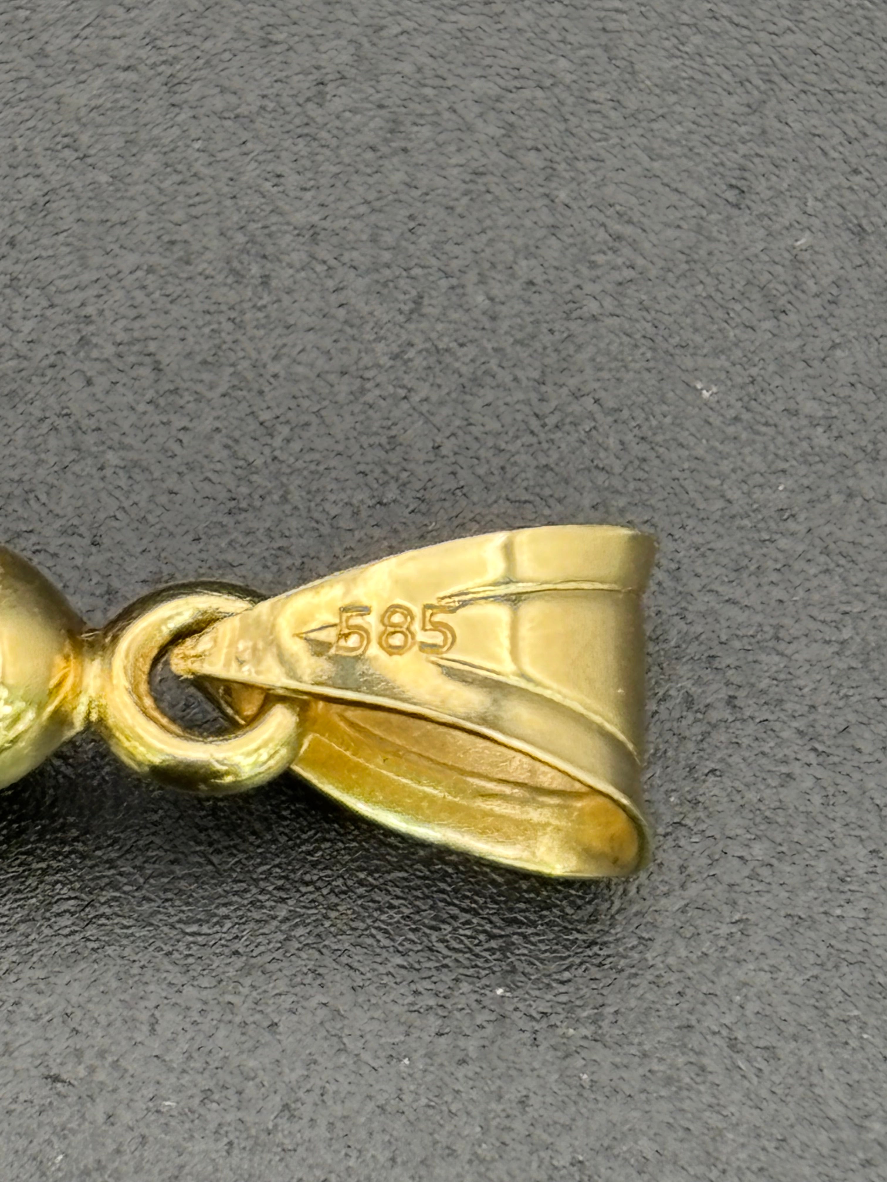 14k Solid Gold Jesus Cross Pendant