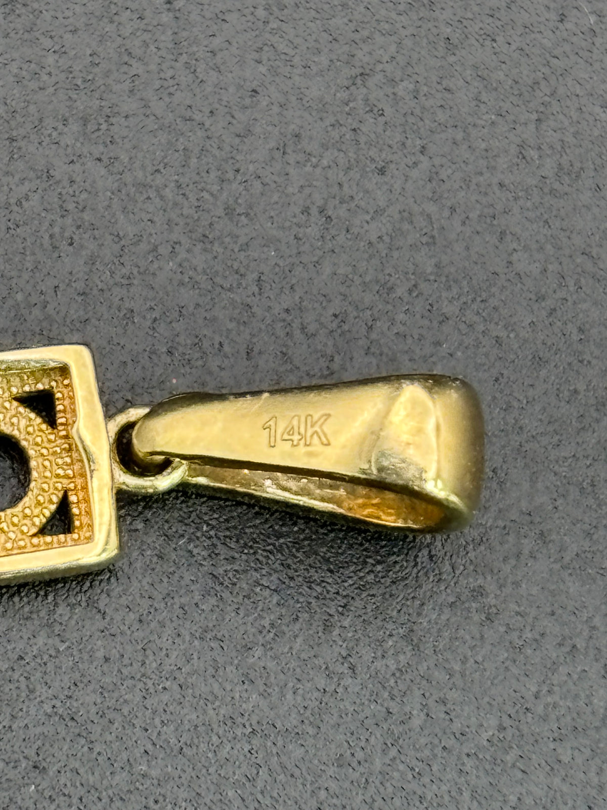 14k Solid Gold Jesus Cross Infinity Pendant