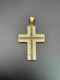 14k Solid Gold Jesus Cross Pendant