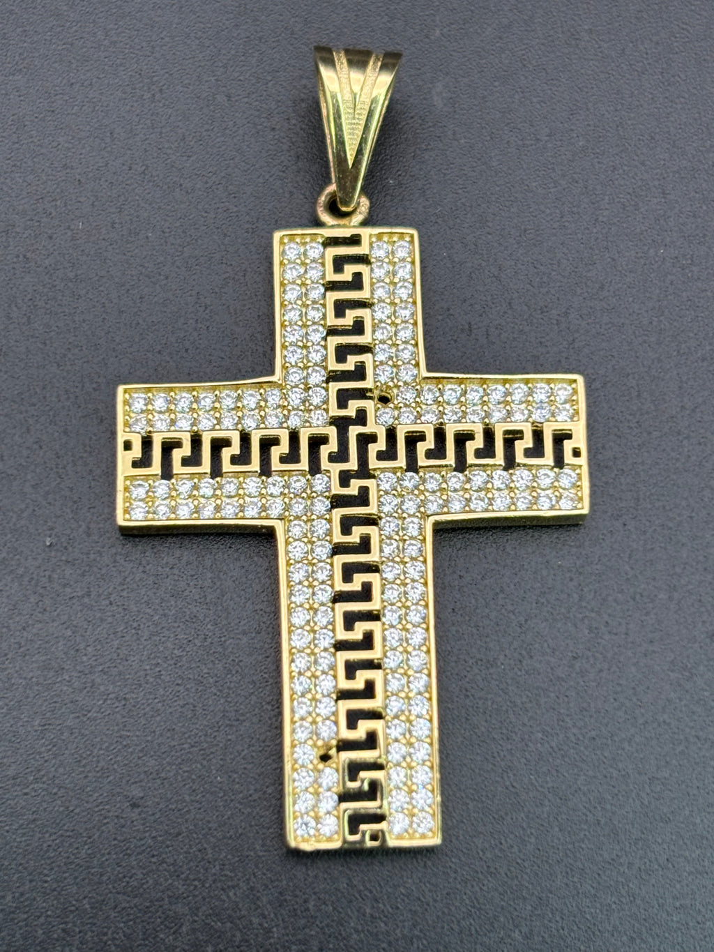 14k Solid Gold Jesus Cross Pendant