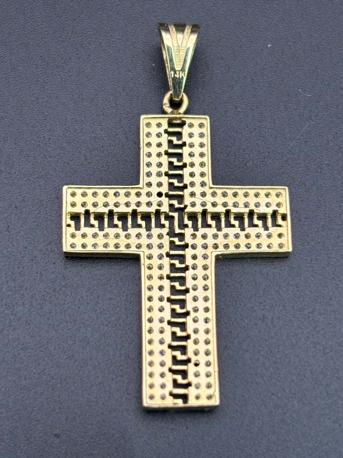 14k Solid Gold Jesus Cross Pendant