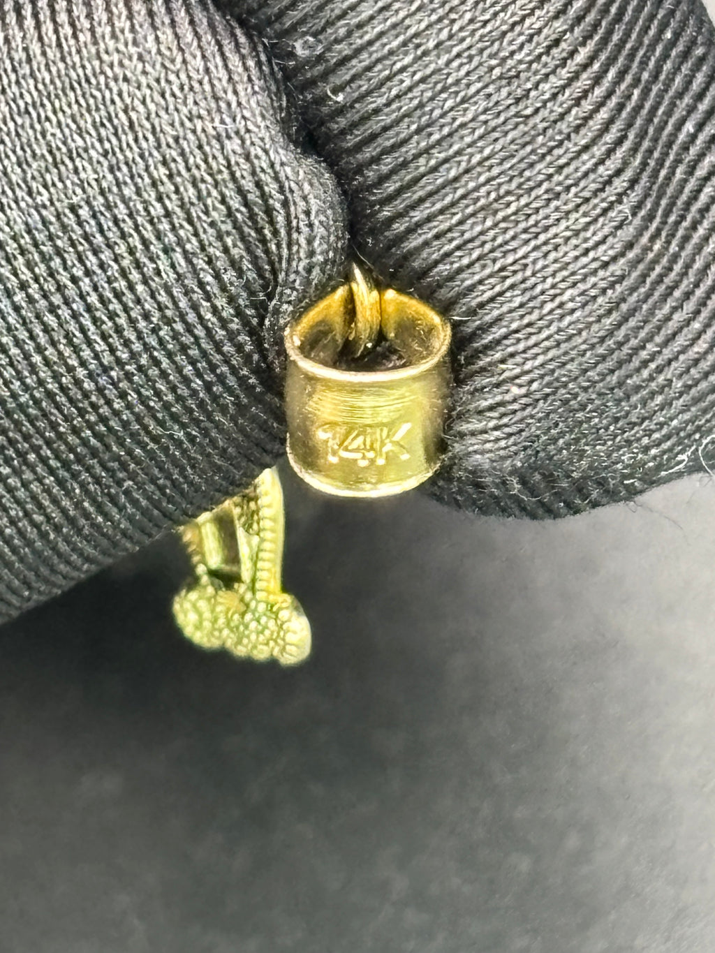 14k Solid Gold Jesus Cross Pendant
