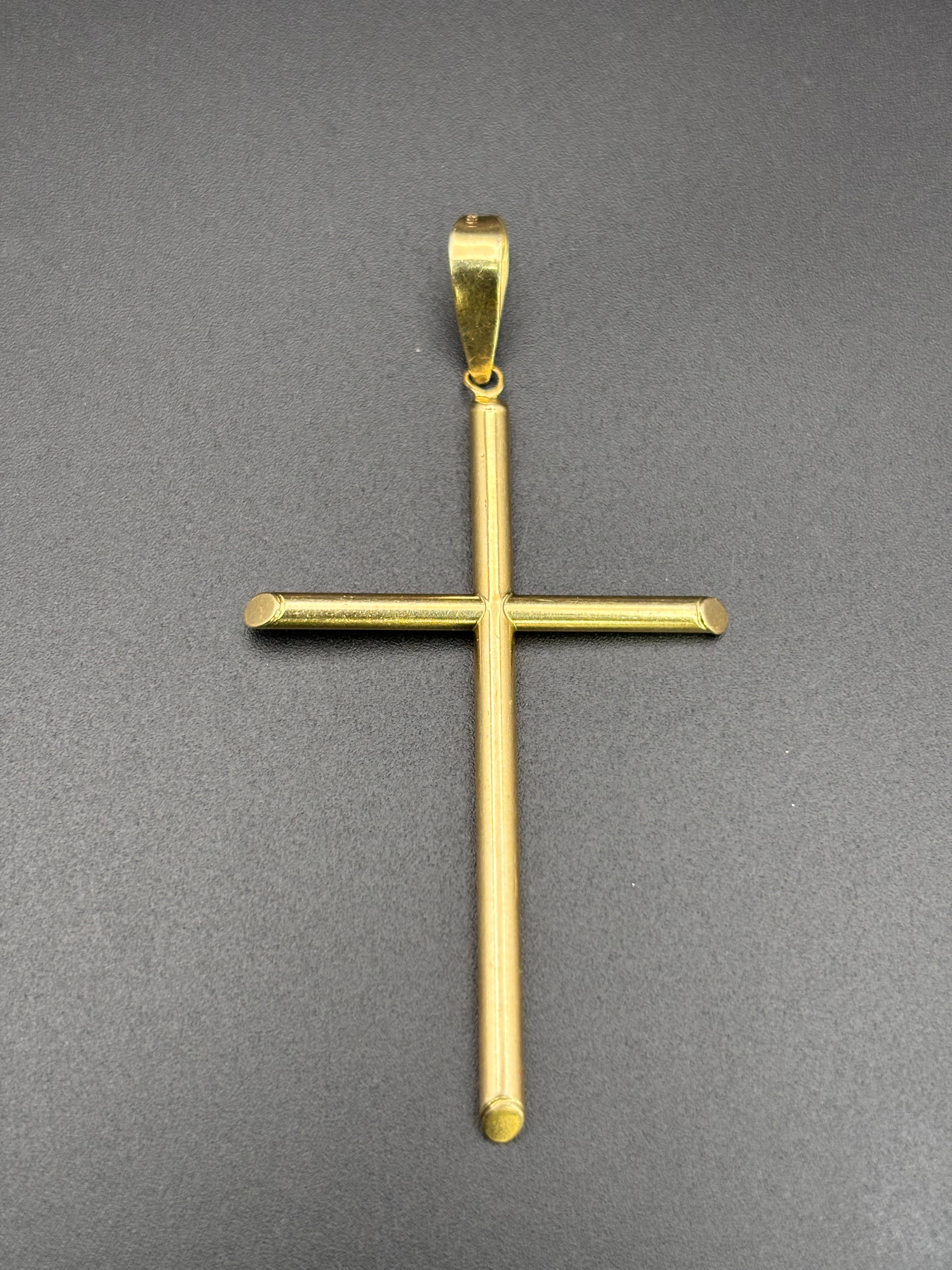 14k Solid Gold Jesus Cross Pendant