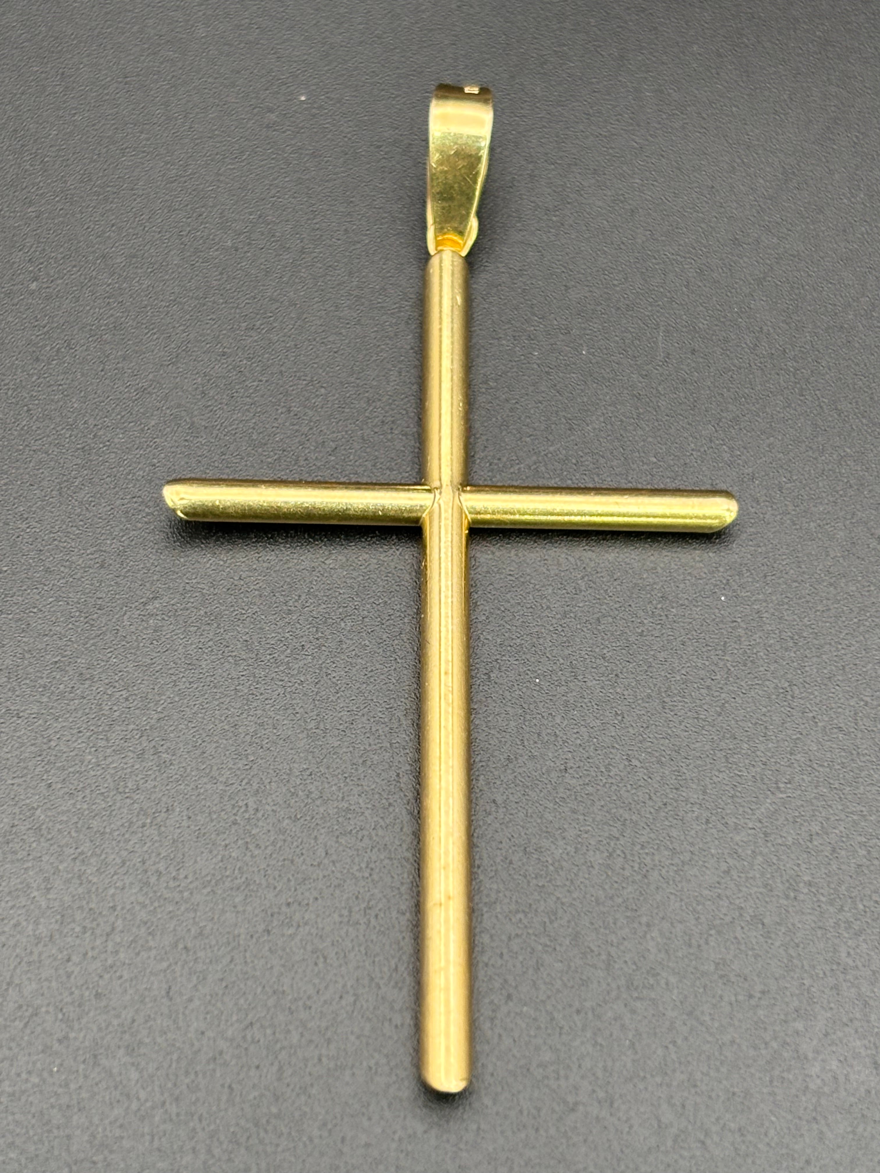 14k Solid Gold Jesus Cross Pendant