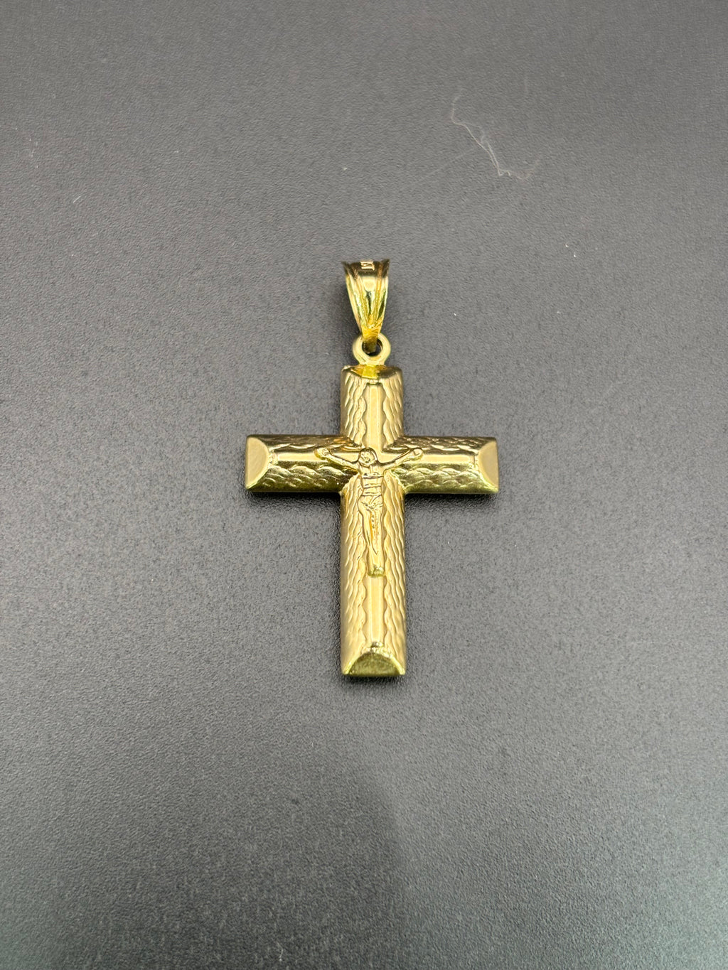 14k Solid Gold Jesus Cross Pendant
