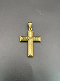 14k Solid Gold Jesus Cross Pendant