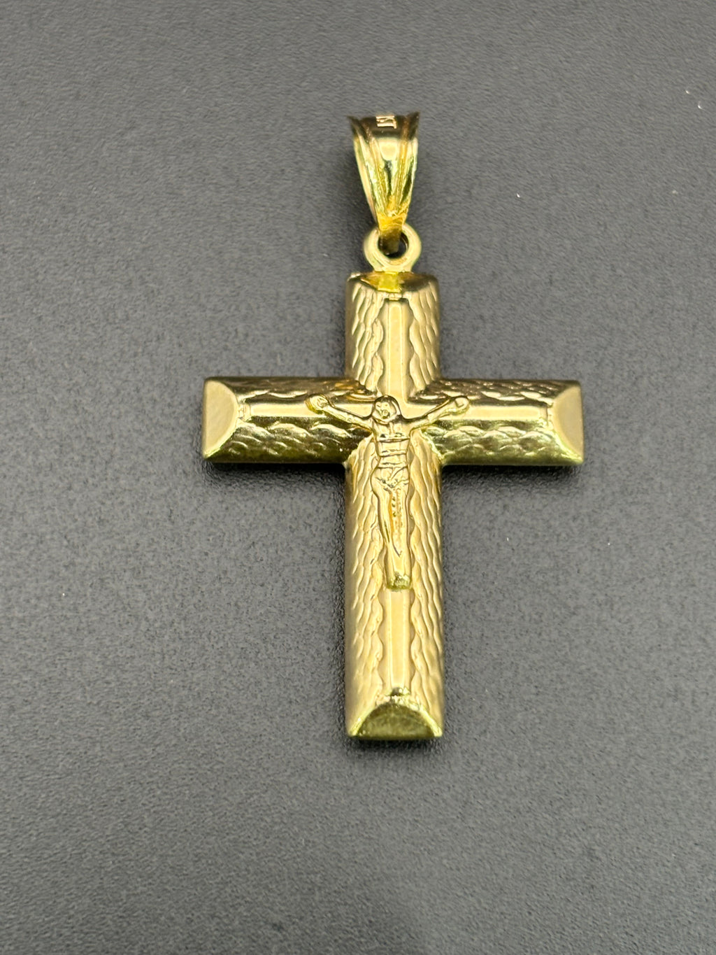 14k Solid Gold Jesus Cross Pendant