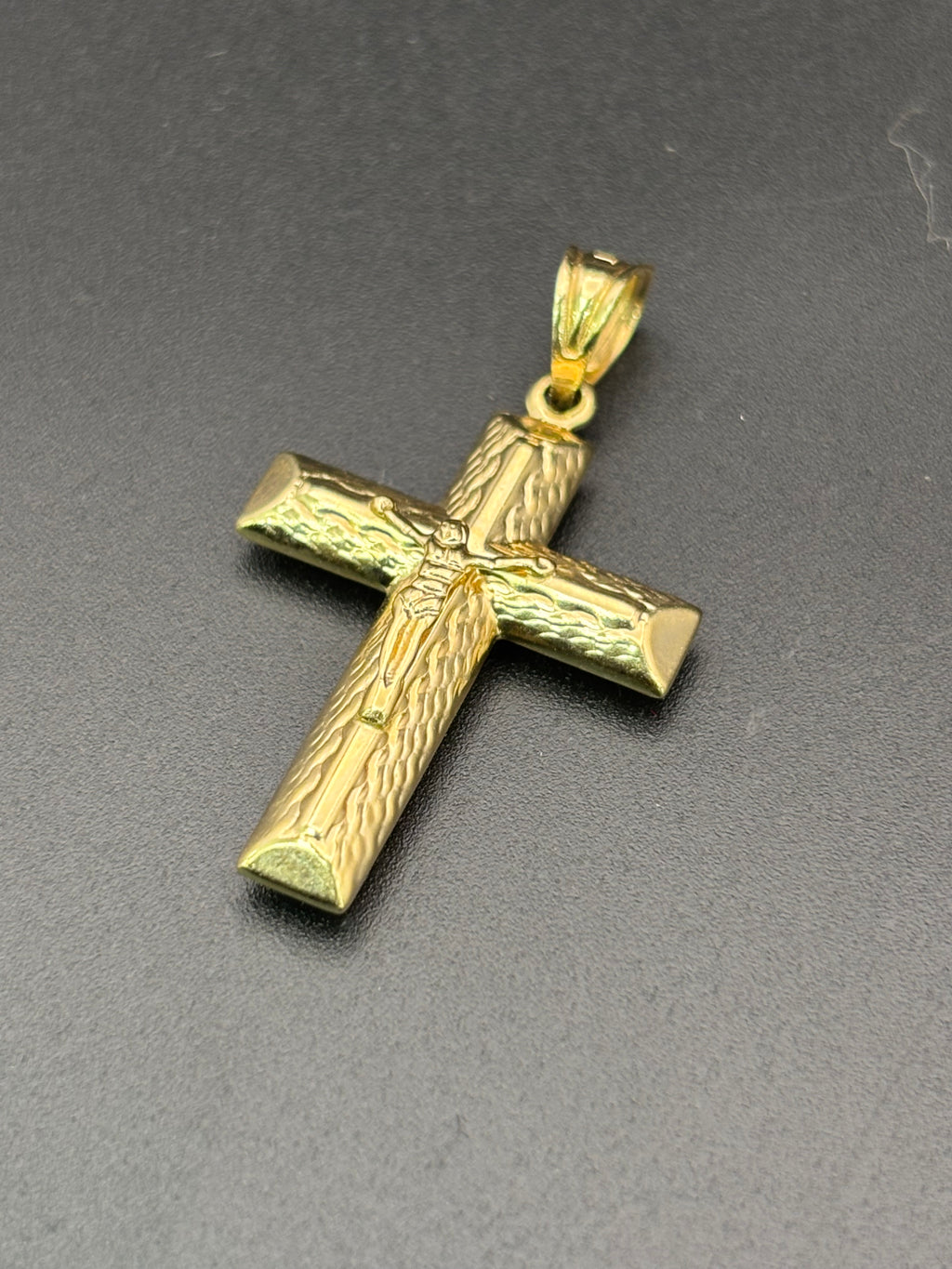 14k Solid Gold Jesus Cross Pendant