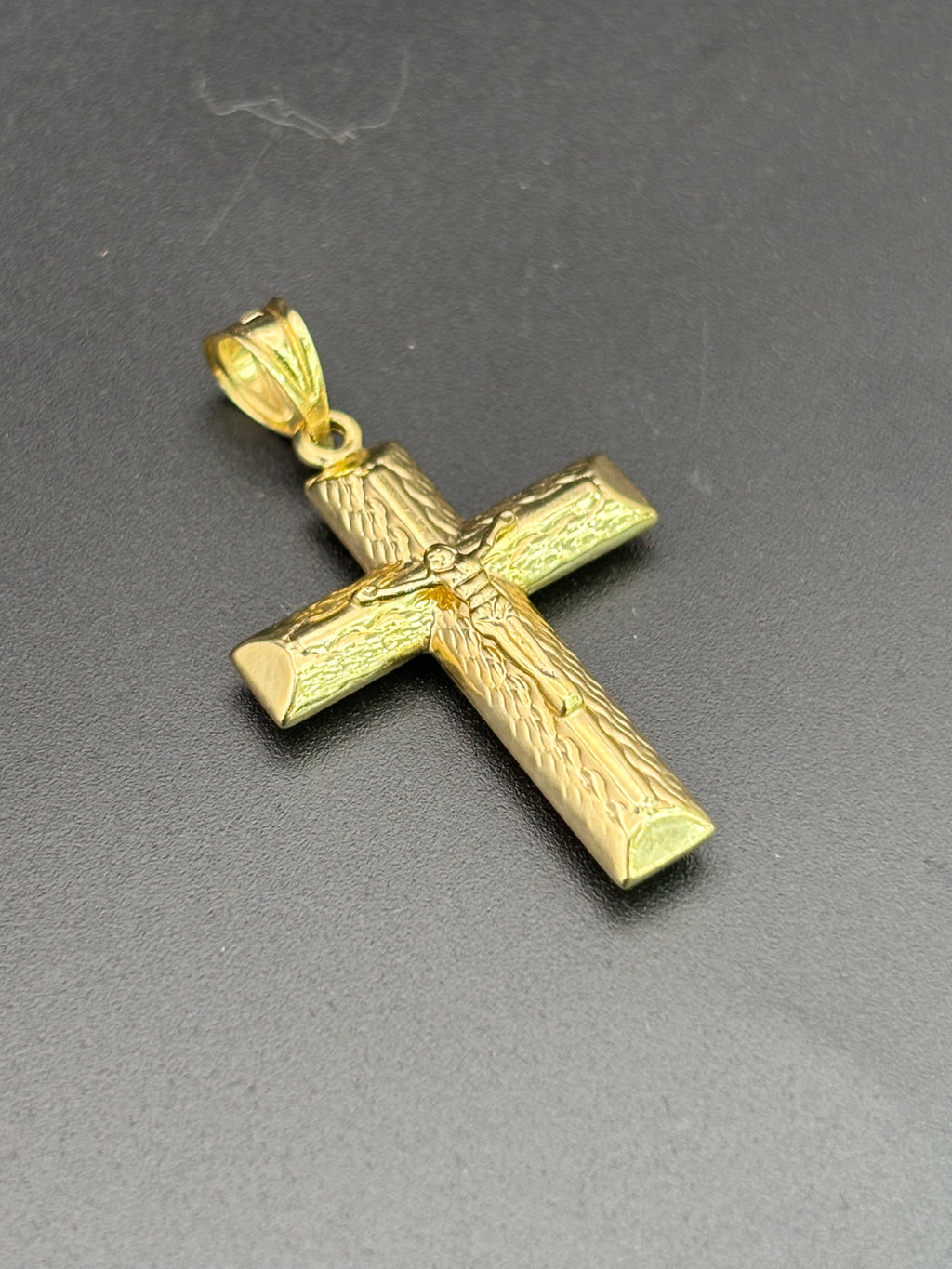 14k Solid Gold Jesus Cross Pendant