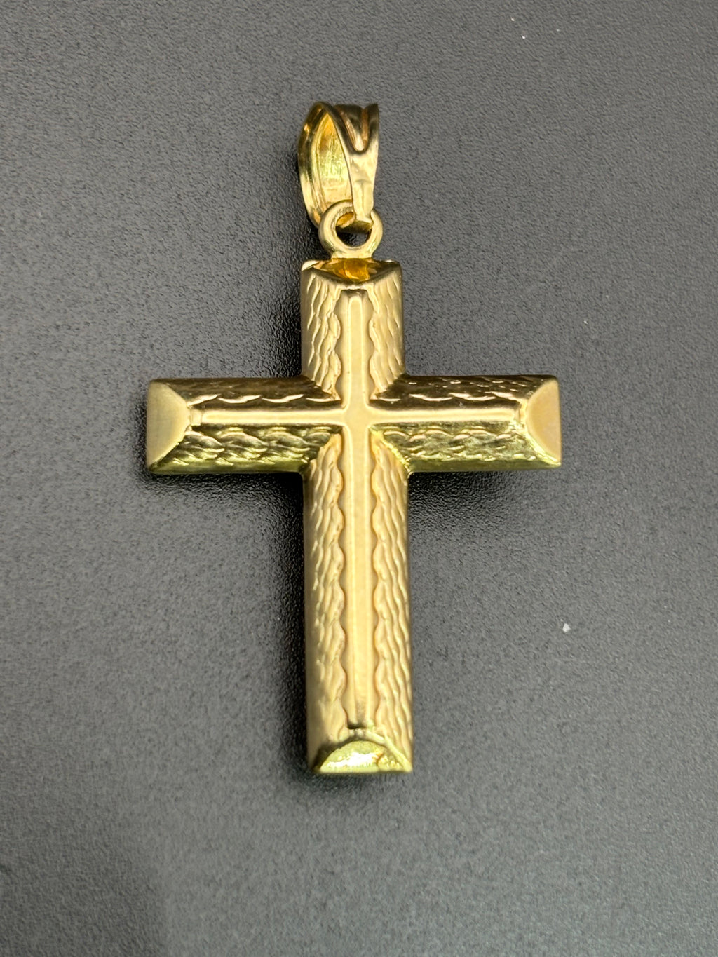 14k Solid Gold Jesus Cross Pendant