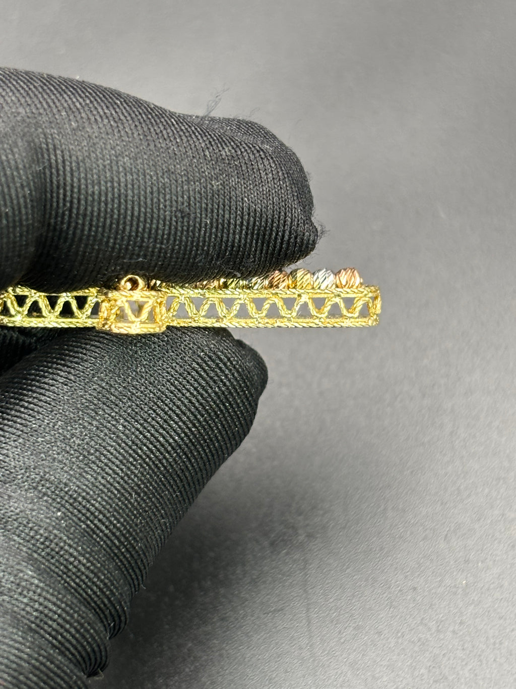 14k Solid Multi-tone Gold Jesus Cross Pendant