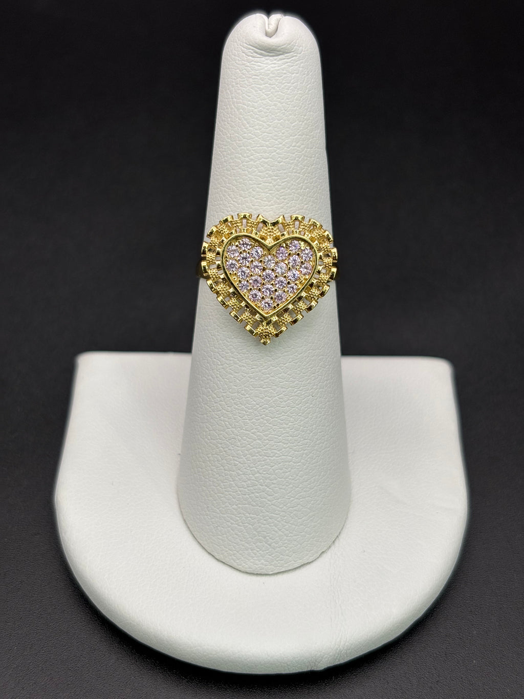 10k Solid Gold Ring Heart