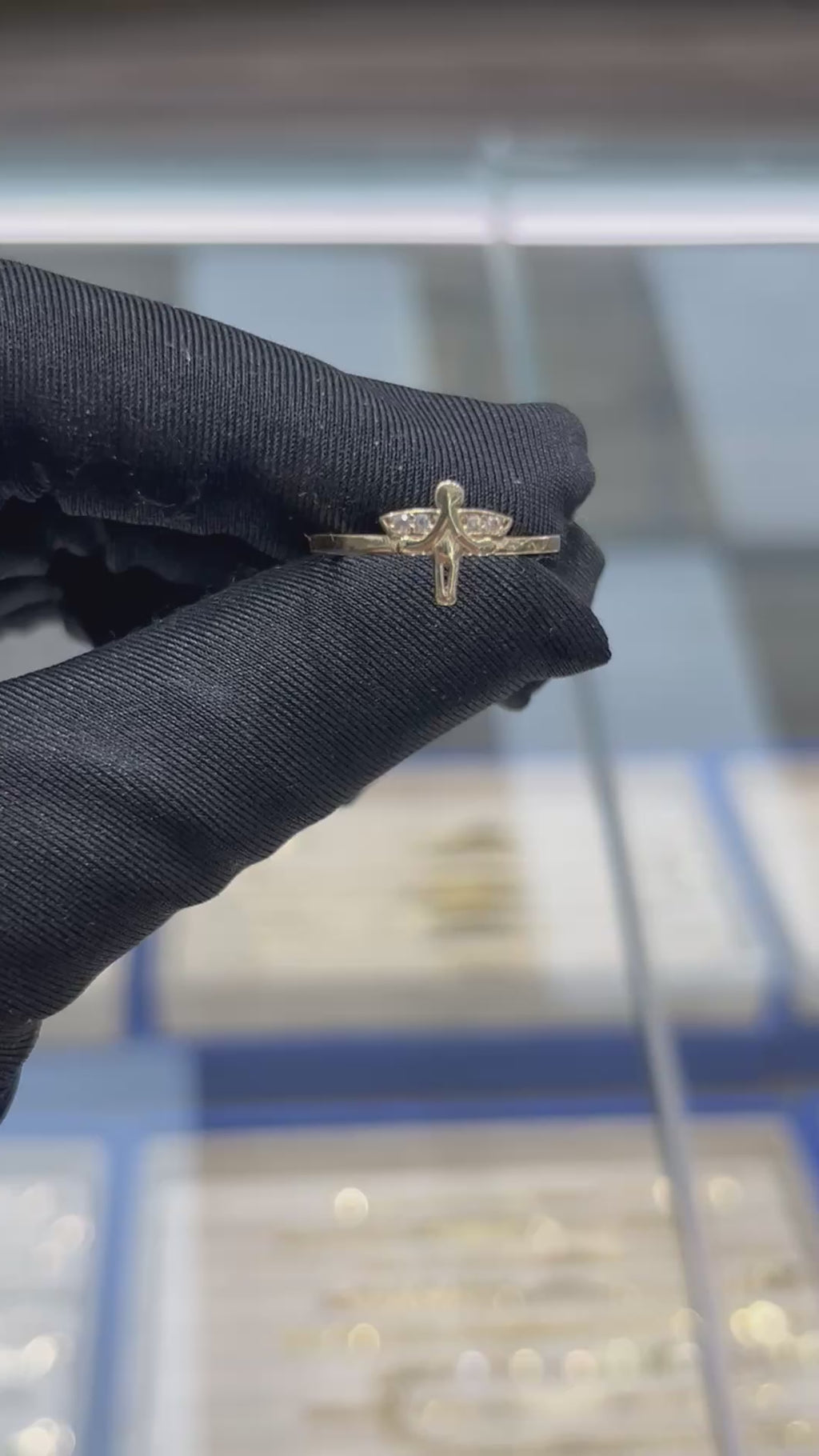 14K Gold Angel Ring